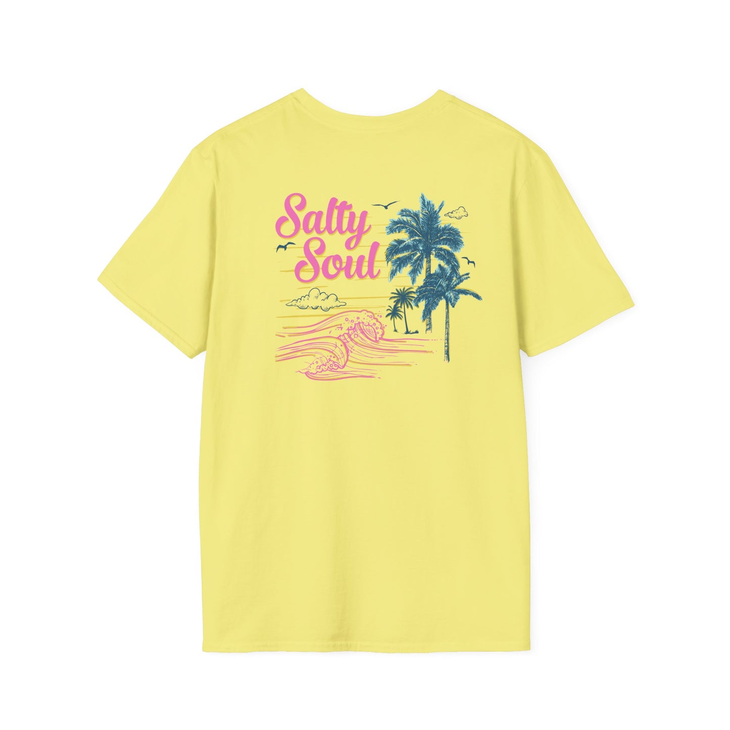 "Salty Soul" Back Print Unisex Softstyle T-Shirt