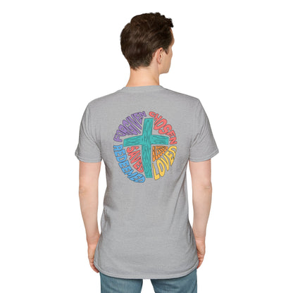 Retro Cross Circle - Unisex Softstyle T-Shirt