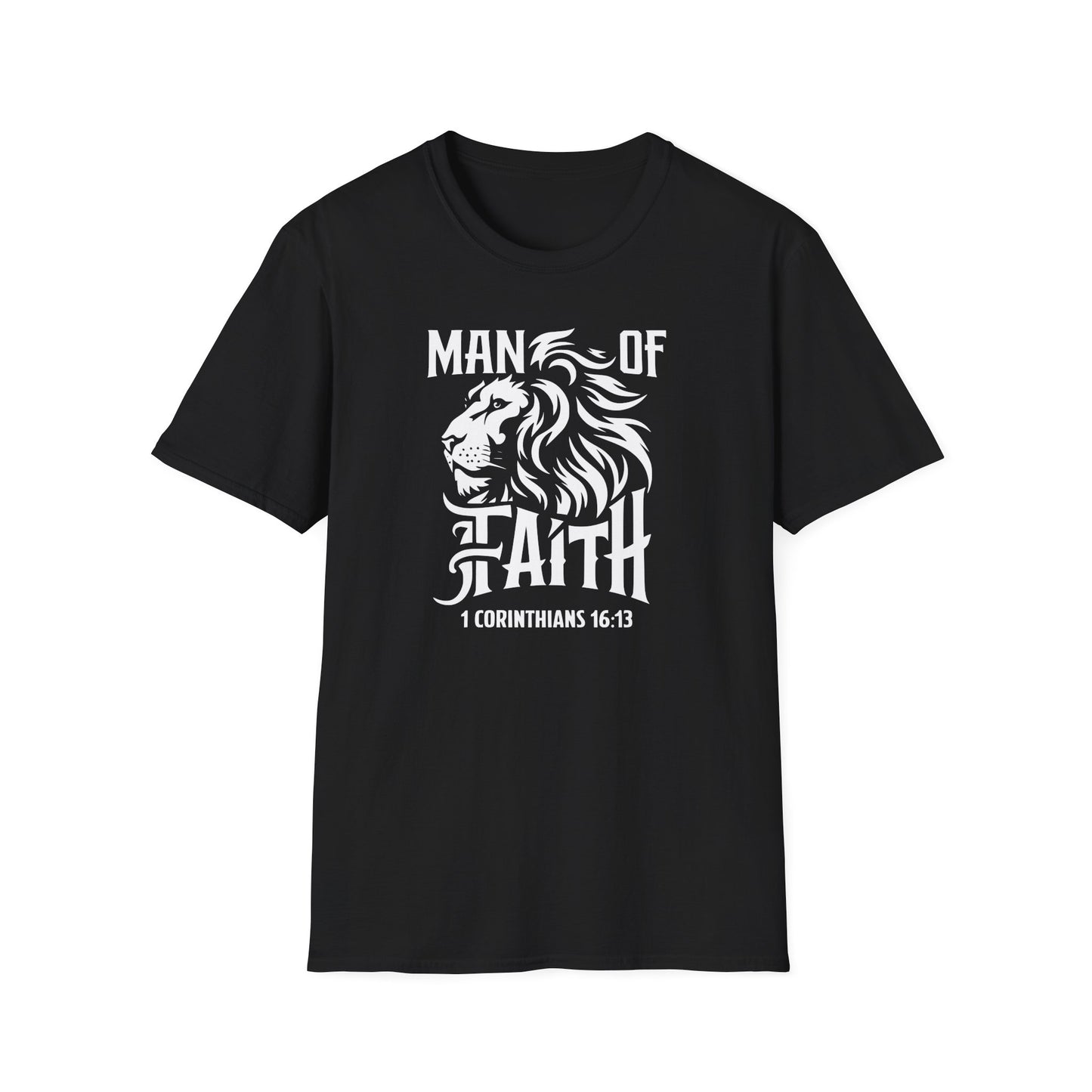 Man of Faith Front Unisex Softstyle T-Shirt