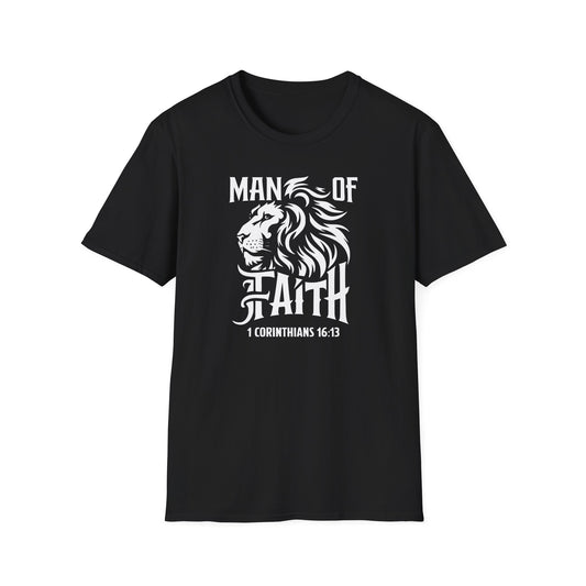 Man of Faith Front Unisex Softstyle T-Shirt
