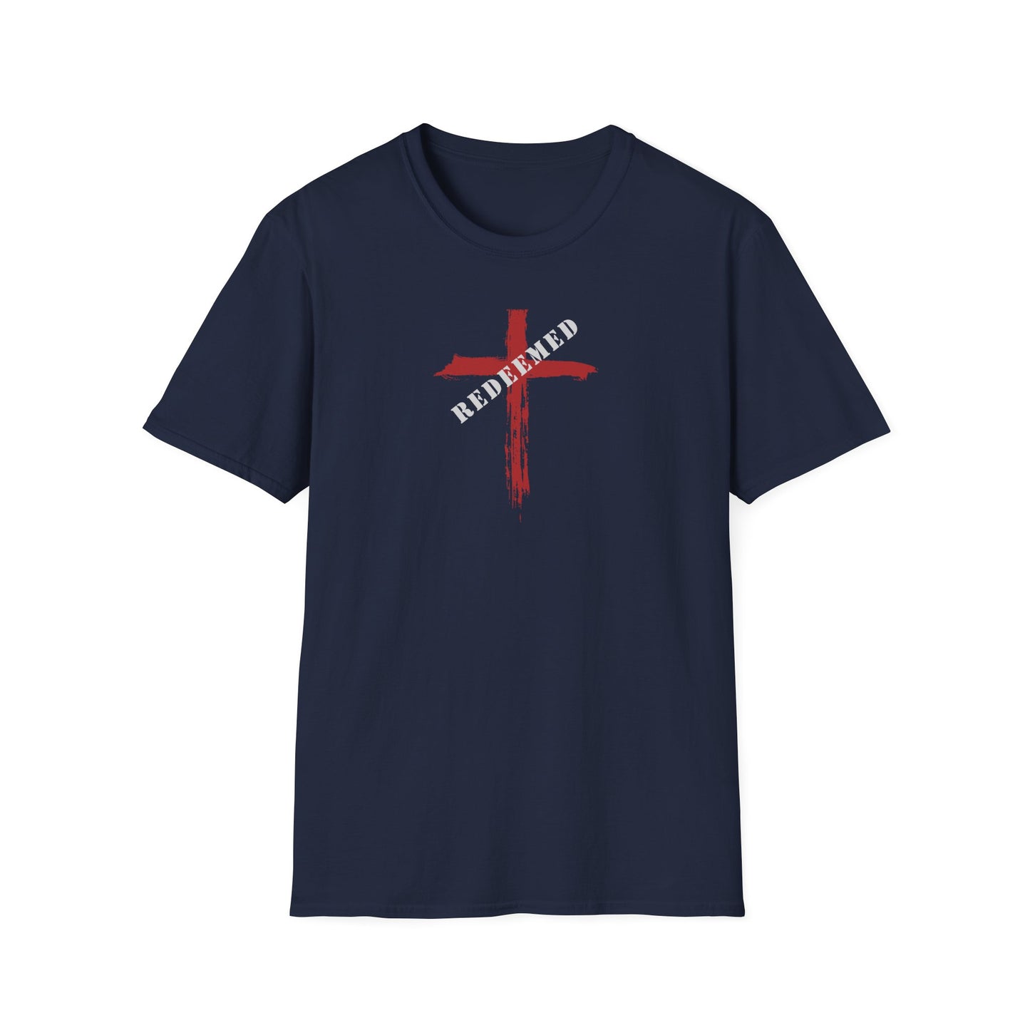 "Redeemed" Relays the message that God has paid the price for my sins through His Son's sacrifice Unisex Softstyle T-Shirt