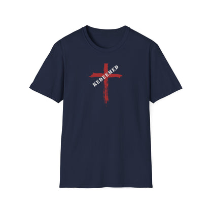 "Redeemed" Relays the message that God has paid the price for my sins through His Son's sacrifice Unisex Softstyle T-Shirt