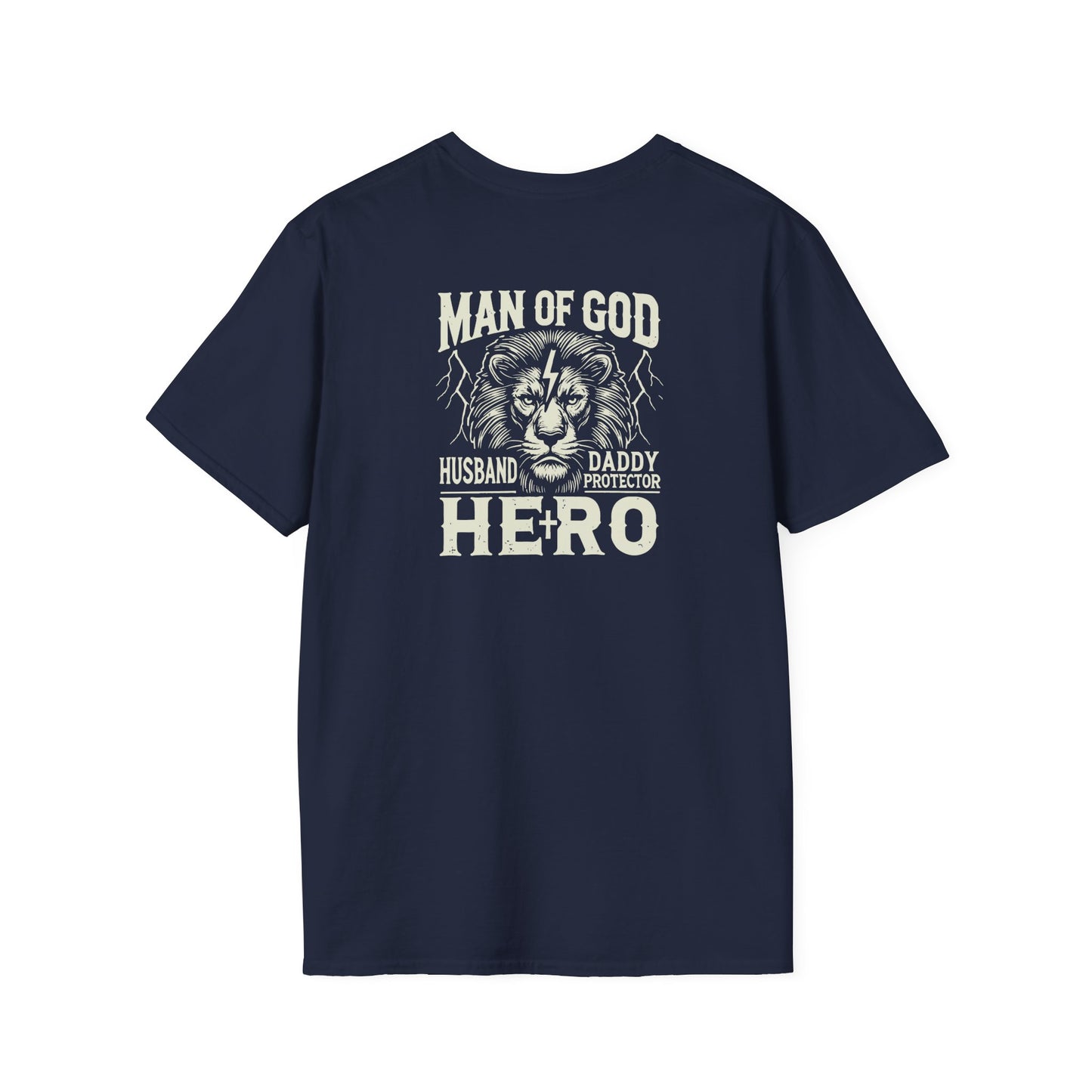 "Man of God Hero" Unisex Softstyle T-Shirt