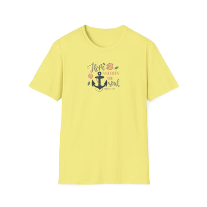 "Hope Anchors the Soul"  Unisex Softstyle T-Shirt