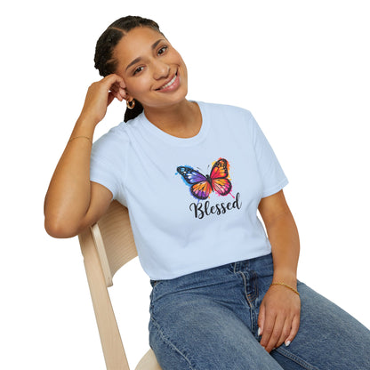 Color Splat Butterfly Unisex Softstyle T-Shirt