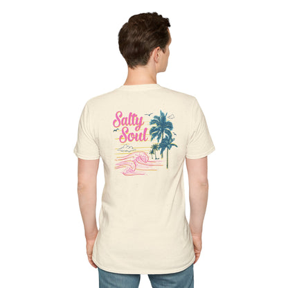 "Salty Soul" Back Print Unisex Softstyle T-Shirt