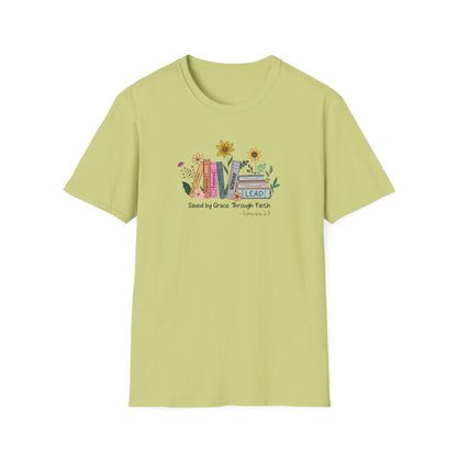 Flowers & Books Unisex Softstyle T-Shirt