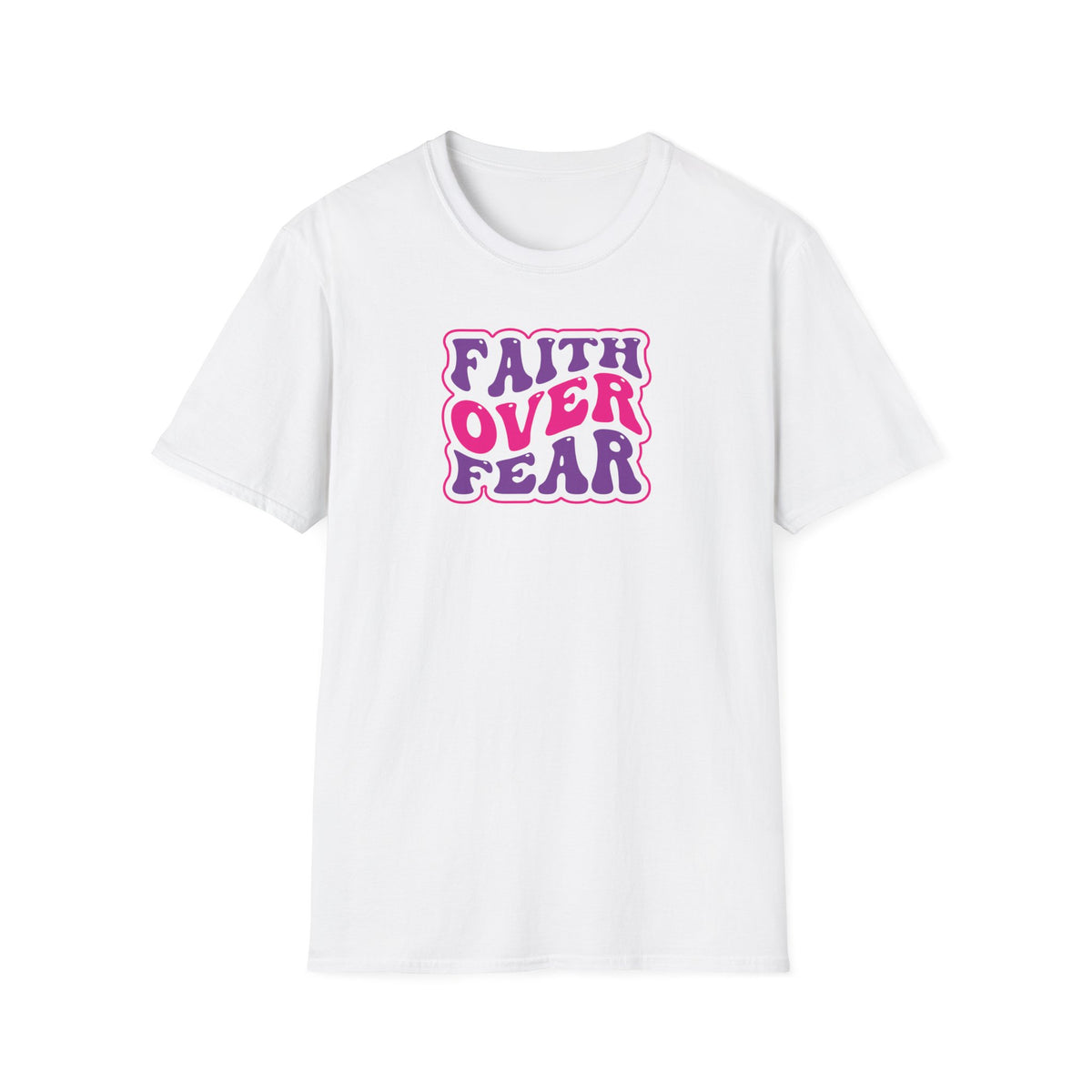 "Faith Over Fear" Groovy Unisex Softstyle T-Shirt