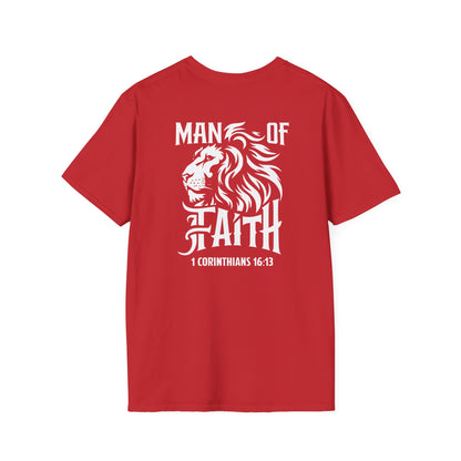 Man of Faith 1 Corth Back Print  Unisex Softstyle T-Shirt