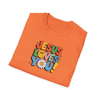 "Jesus Loves You" - Unisex Softstyle T-Shirt – Vibrant Faith-Inspired Tee