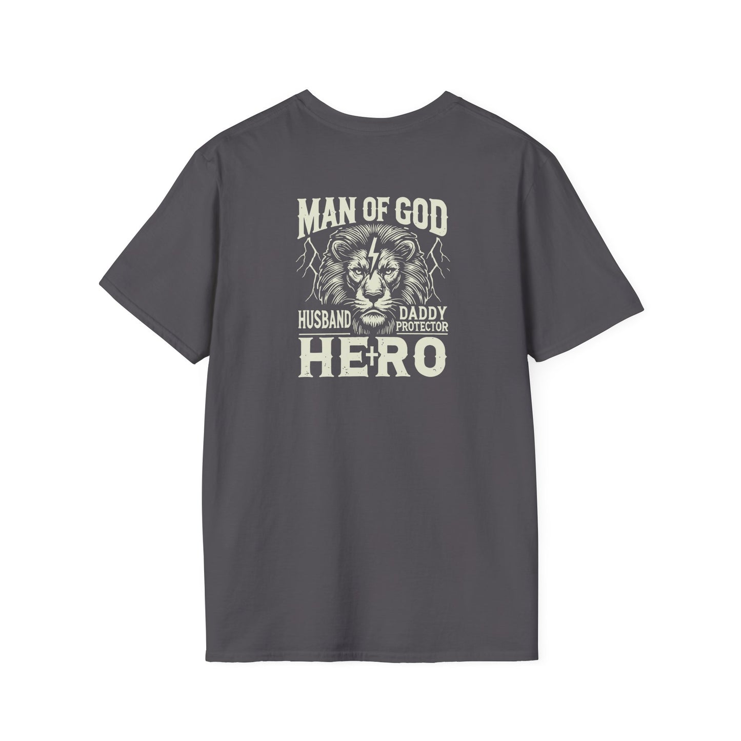 "Man of God Hero" Unisex Softstyle T-Shirt