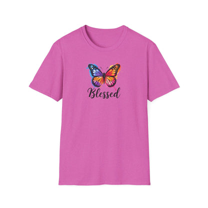 Color Splat Butterfly Unisex Softstyle T-Shirt