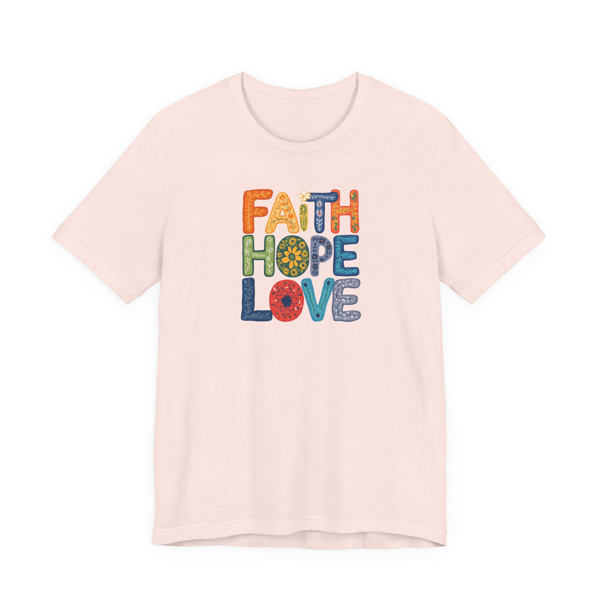 "Faith Hope Love" - Unisex Softstyle T-Shirt - Inspirational Graphic Tee