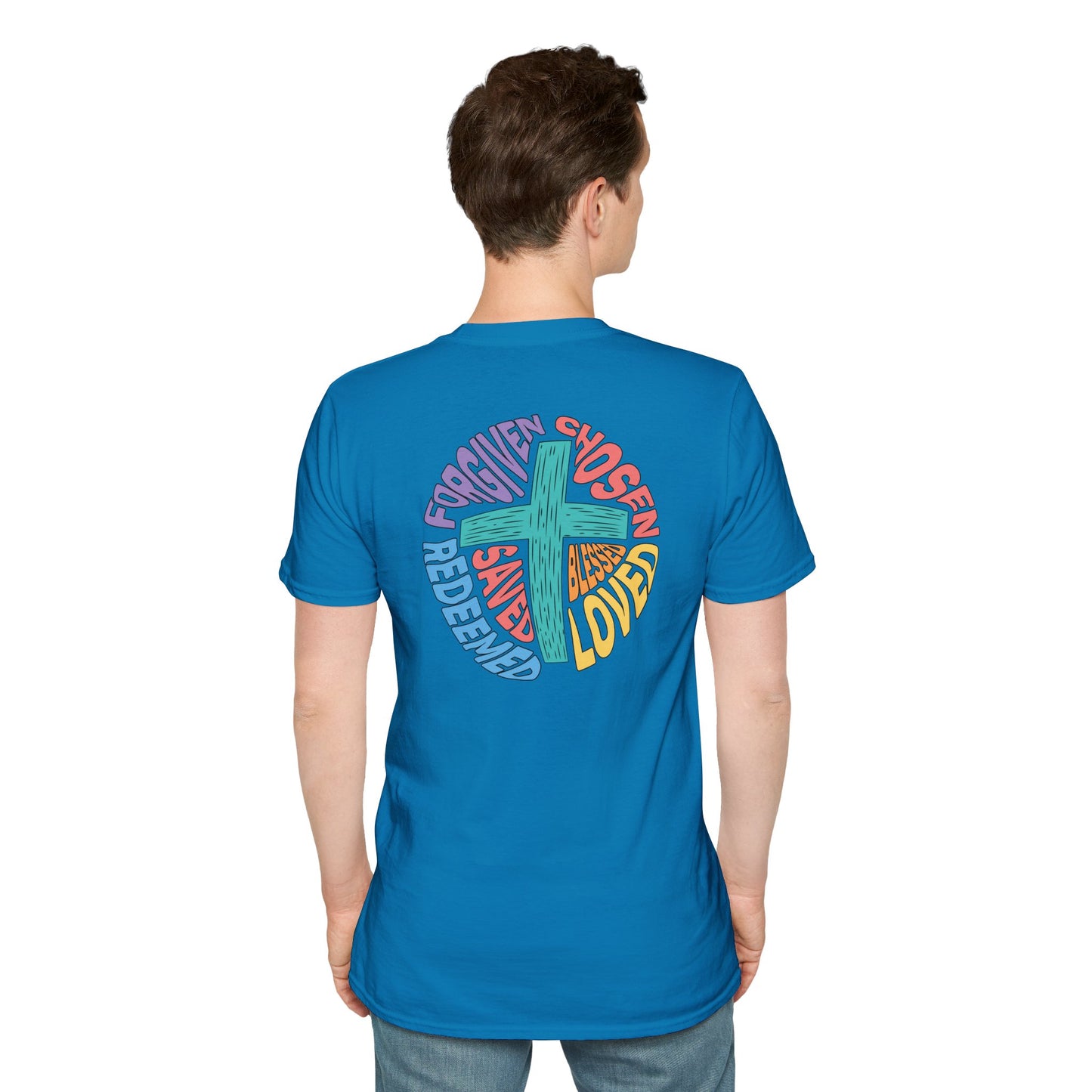 Retro Cross Circle - Unisex Softstyle T-Shirt