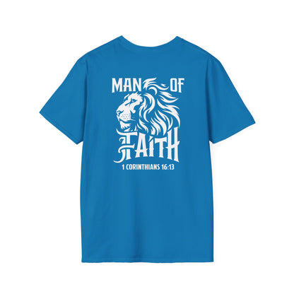Man of Faith 1 Corth Back Print  Unisex Softstyle T-Shirt