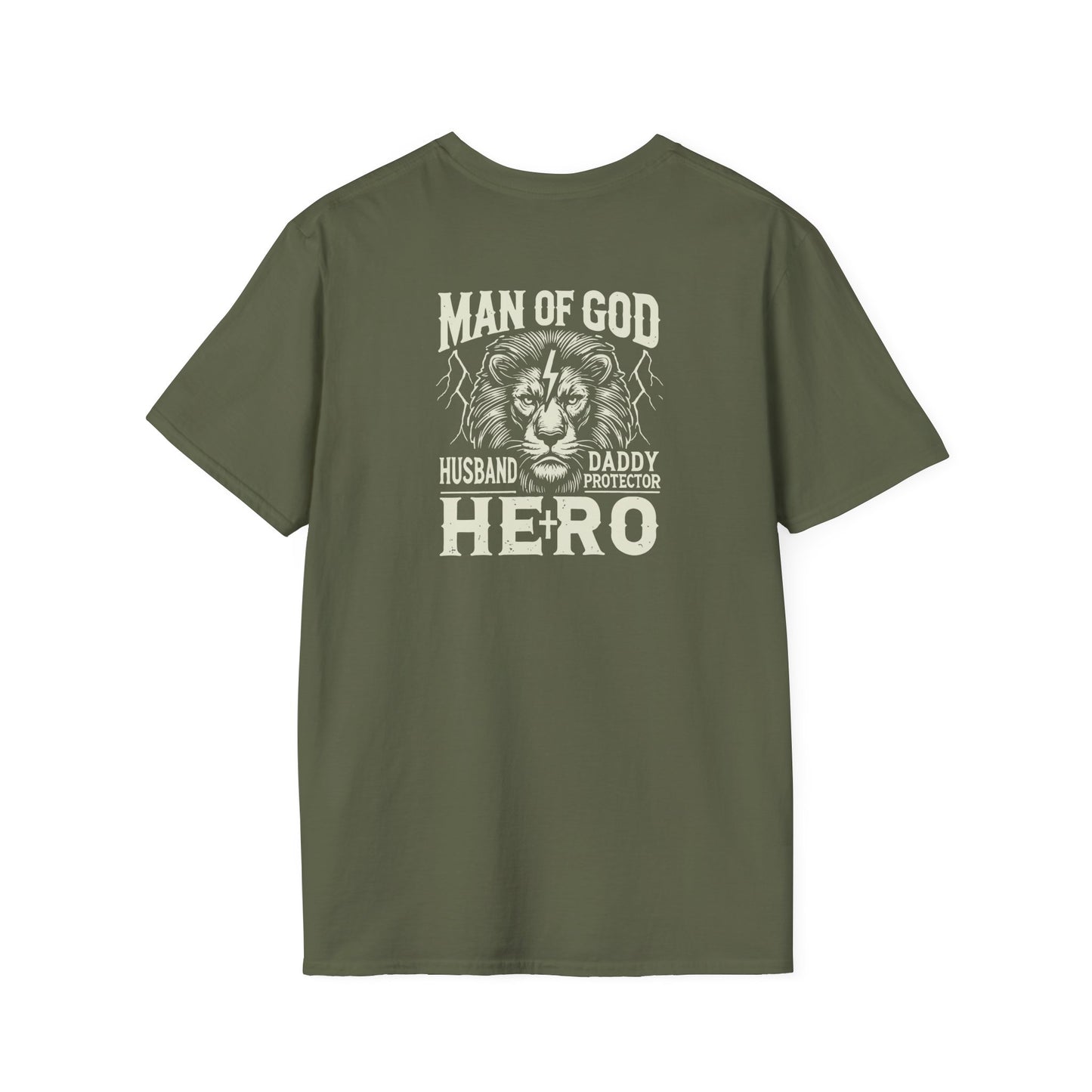 "Man of God Hero" Unisex Softstyle T-Shirt