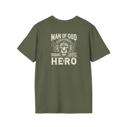 "Man of God Hero" Unisex Softstyle T-Shirt