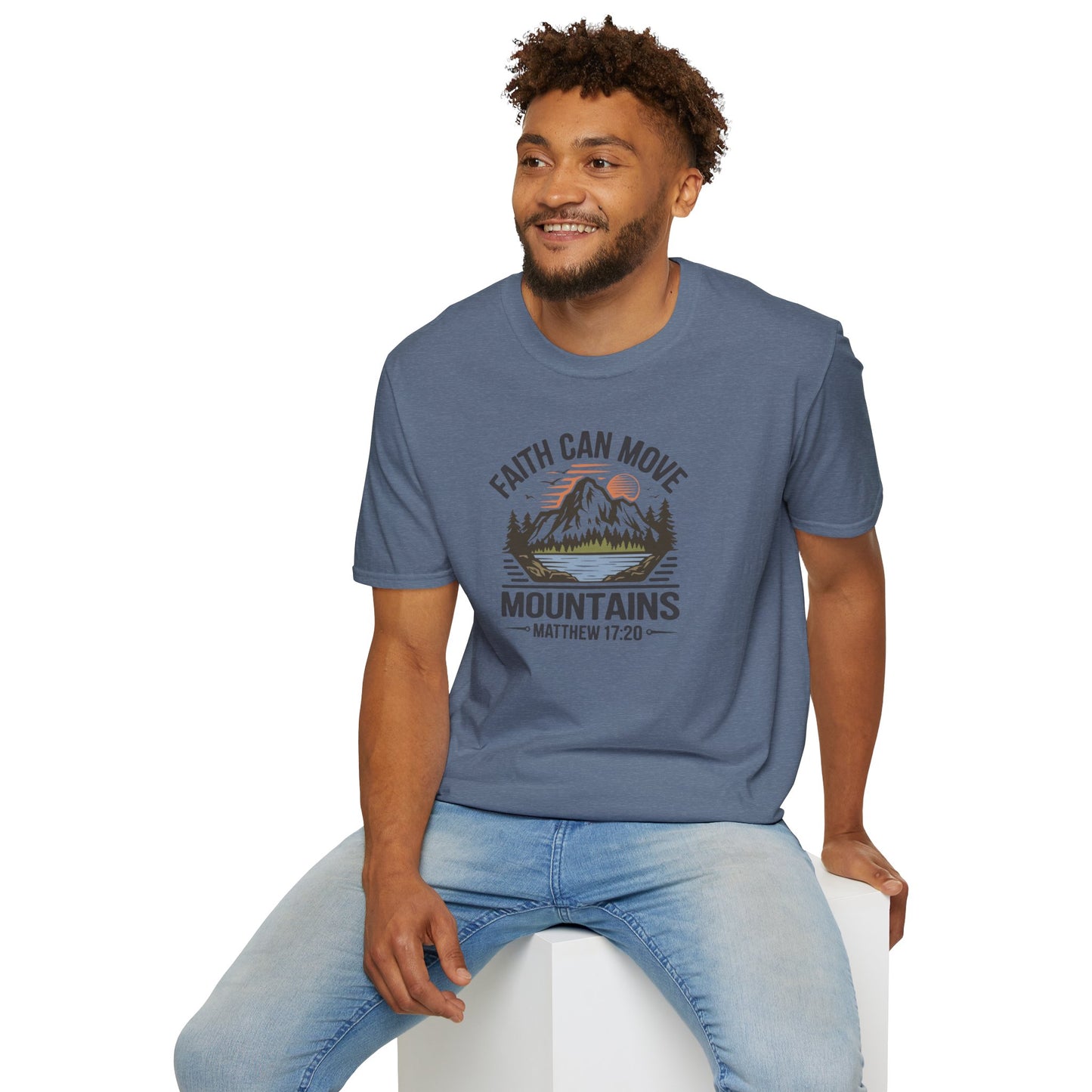 "Faith Can Move Mountains" D-1 Unisex Softstyle T-Shirt