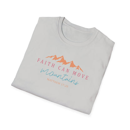 Faith Can Move Mountains Unisex Softstyle T-Shirt