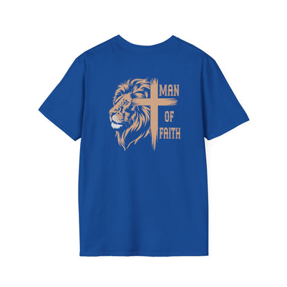 "Man of Faith" Back Print Unisex Softstyle T-Shirt