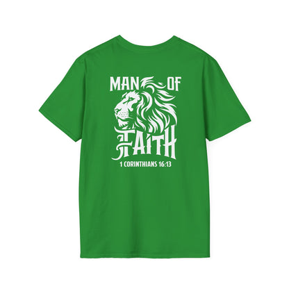 Man of Faith 1 Corth Back Print  Unisex Softstyle T-Shirt
