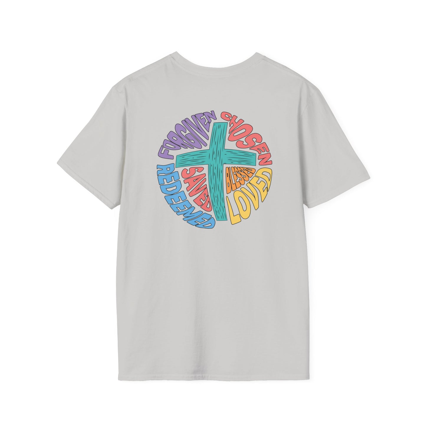 Retro Cross Circle - Unisex Softstyle T-Shirt