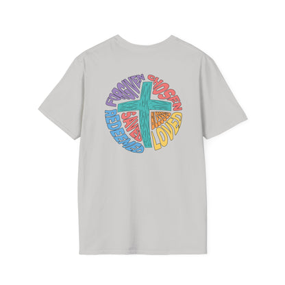 Retro Cross Circle - Unisex Softstyle T-Shirt