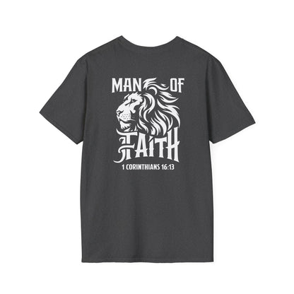 Man of Faith 1 Corth Back Print  Unisex Softstyle T-Shirt