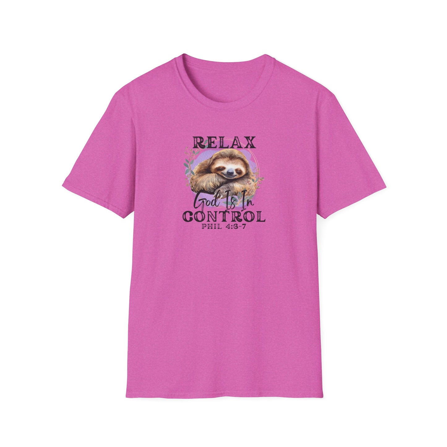 "Relax God is in Control" - Unisex Softstyle T-Shirt