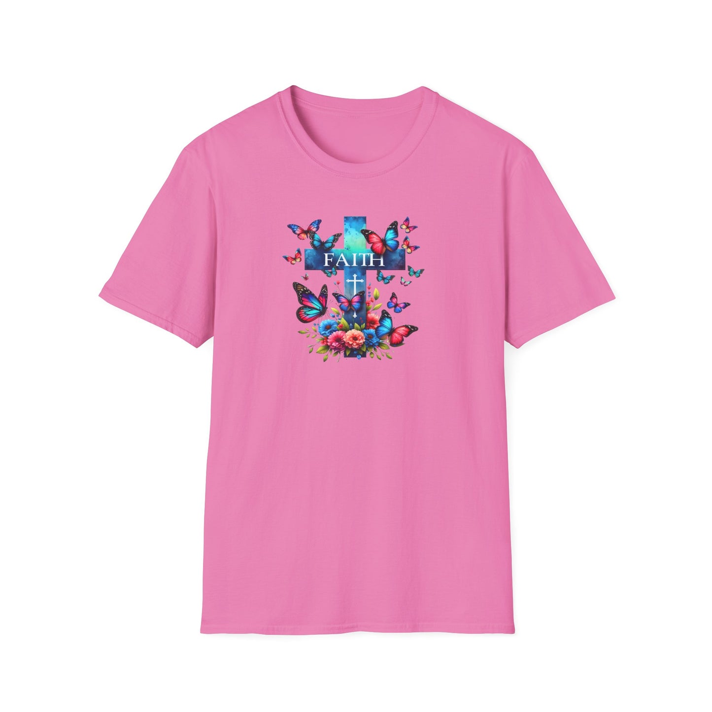 "Faith and Nature" -  Unisex T-Shirt - Christian, Butterfly Design