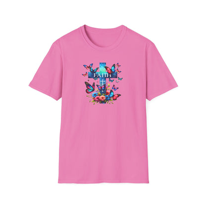 "Faith and Nature" -  Unisex T-Shirt - Christian, Butterfly Design