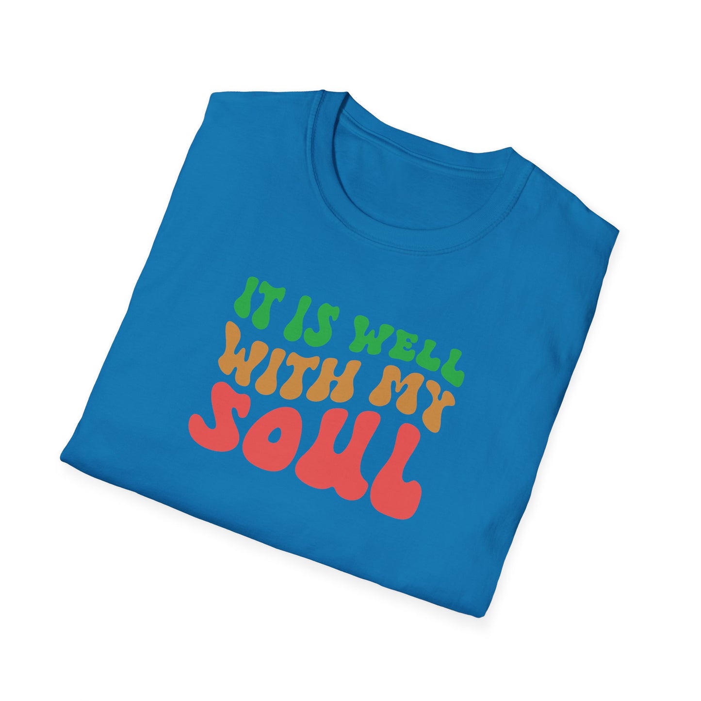 "It Is Well With My Soul" Front Print  Unisex Softstyle T-Shirt