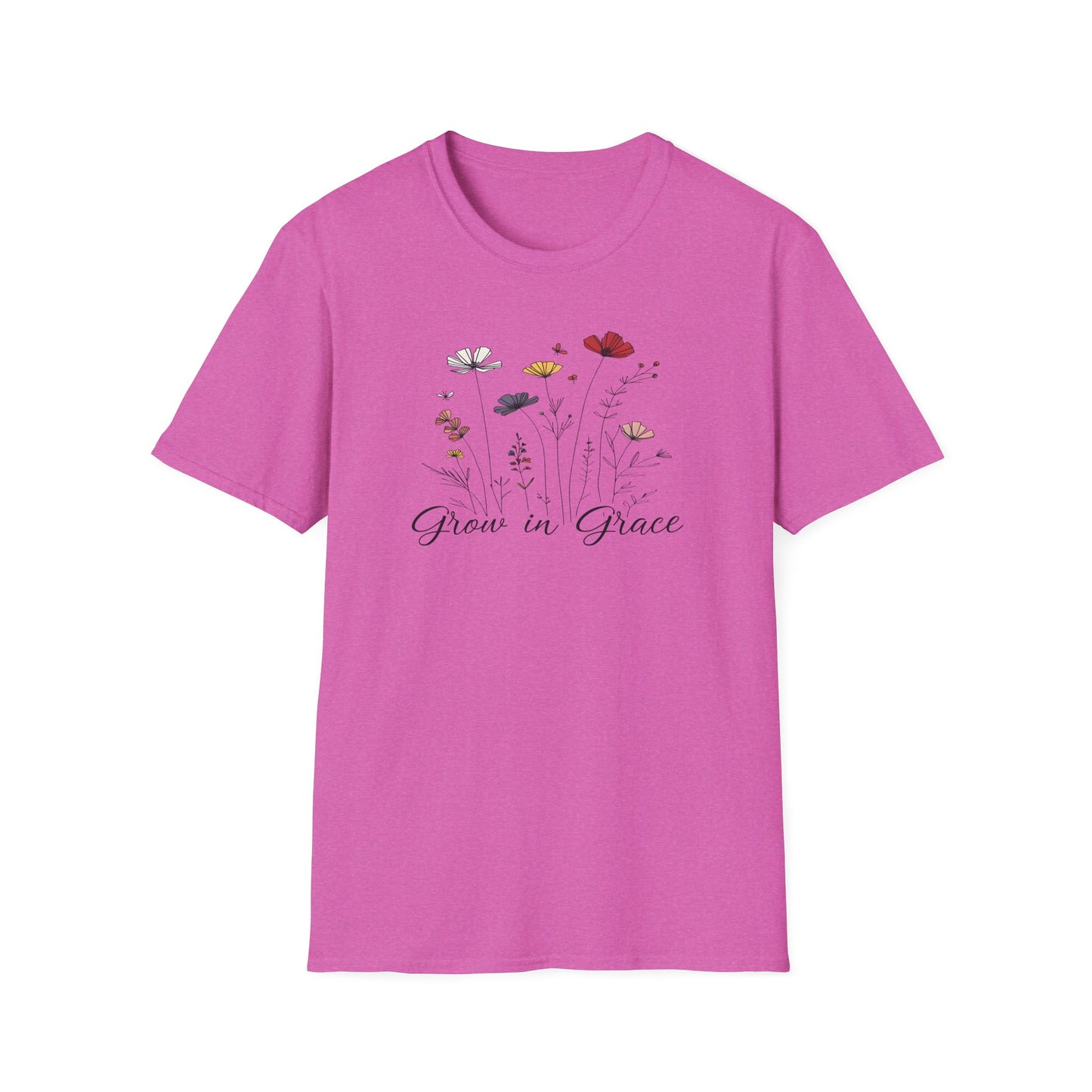 "Grow in Grace" Daisies - Unisex Softstyle T-Shirt