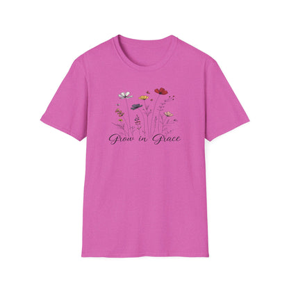 "Grow in Grace" Daisies - Unisex Softstyle T-Shirt