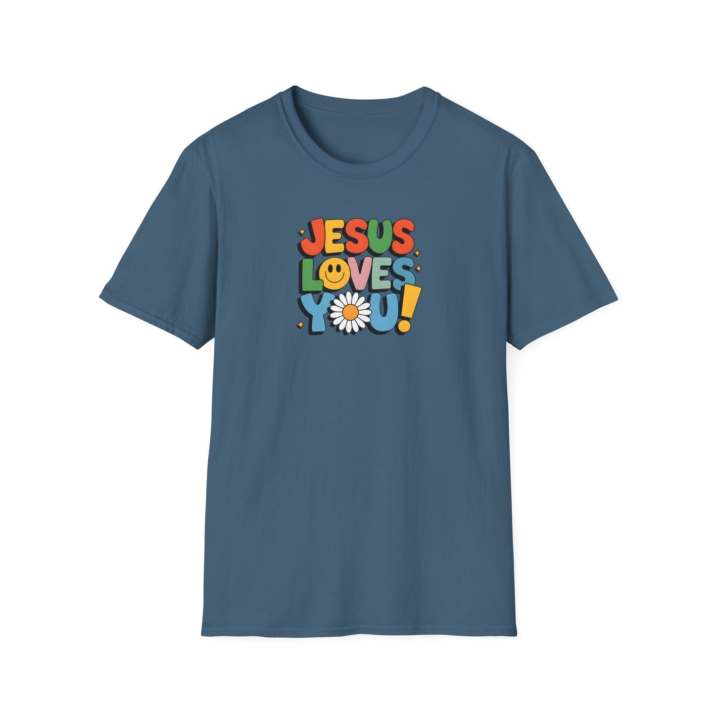 "Jesus Loves You" - Unisex Softstyle T-Shirt – Vibrant Faith-Inspired Tee