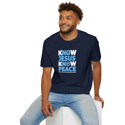 "Know Jesus Know Peace" Unisex Softstyle T-Shirt