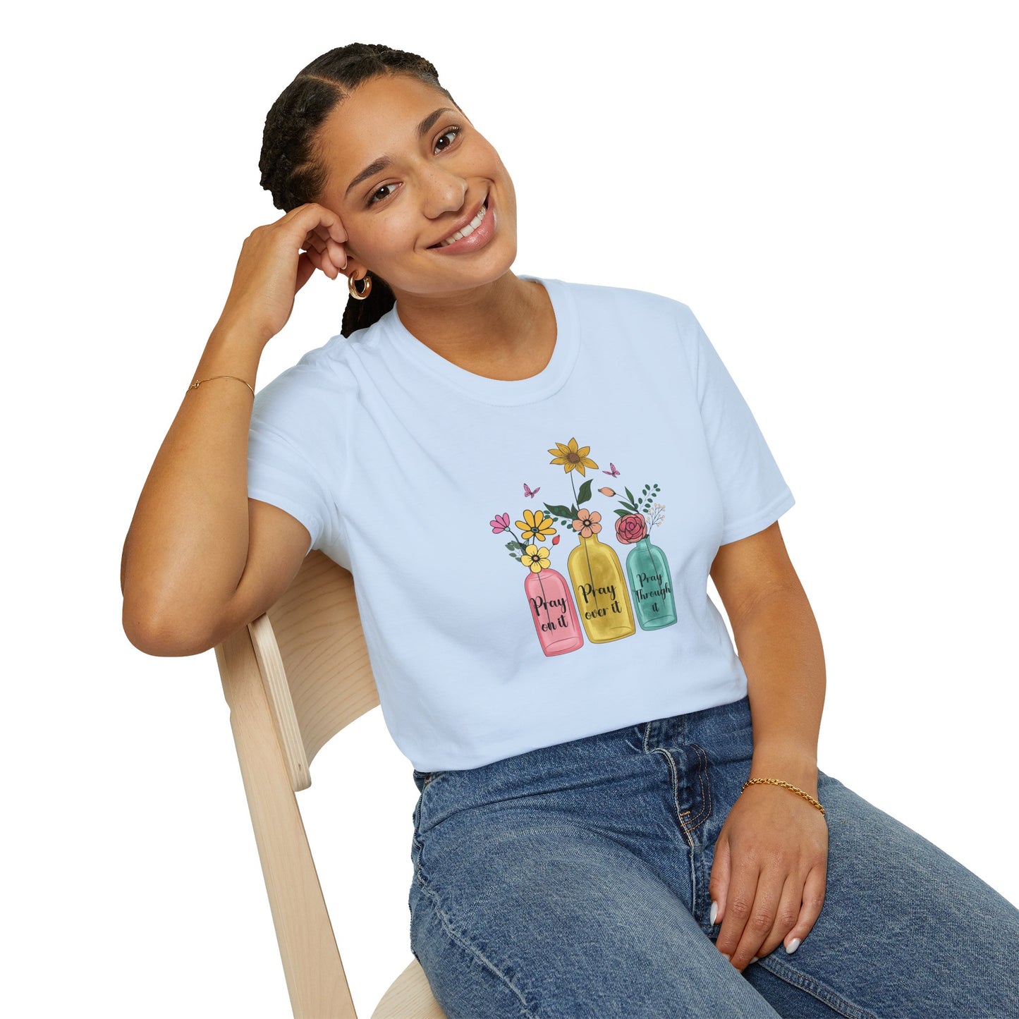 Jars of Flowers Unisex Softstyle T-Shirt