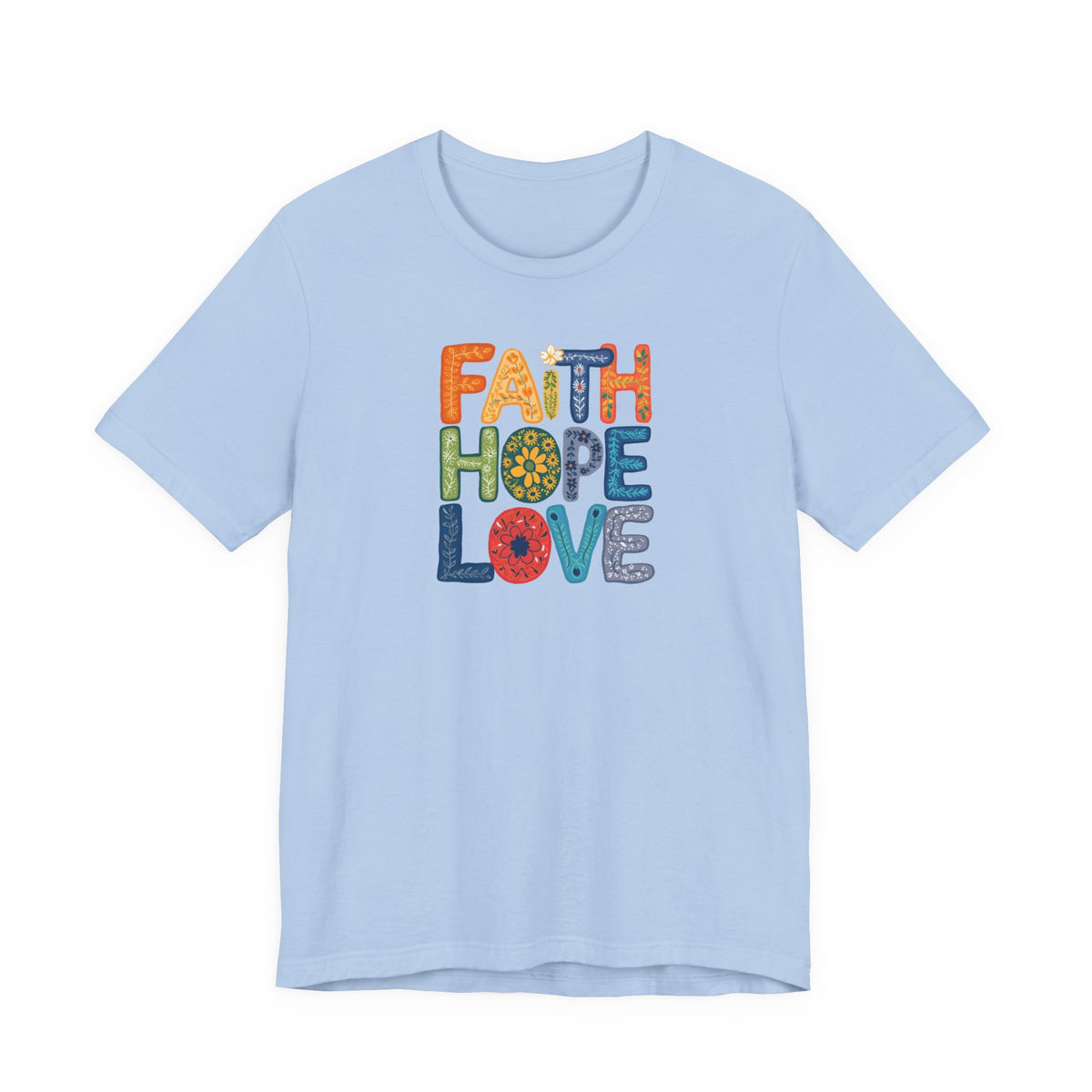 "Faith Hope Love" - Unisex Softstyle T-Shirt - Inspirational Graphic Tee
