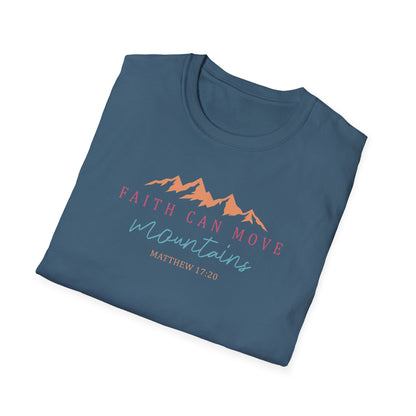 Faith Can Move Mountains Unisex Softstyle T-Shirt
