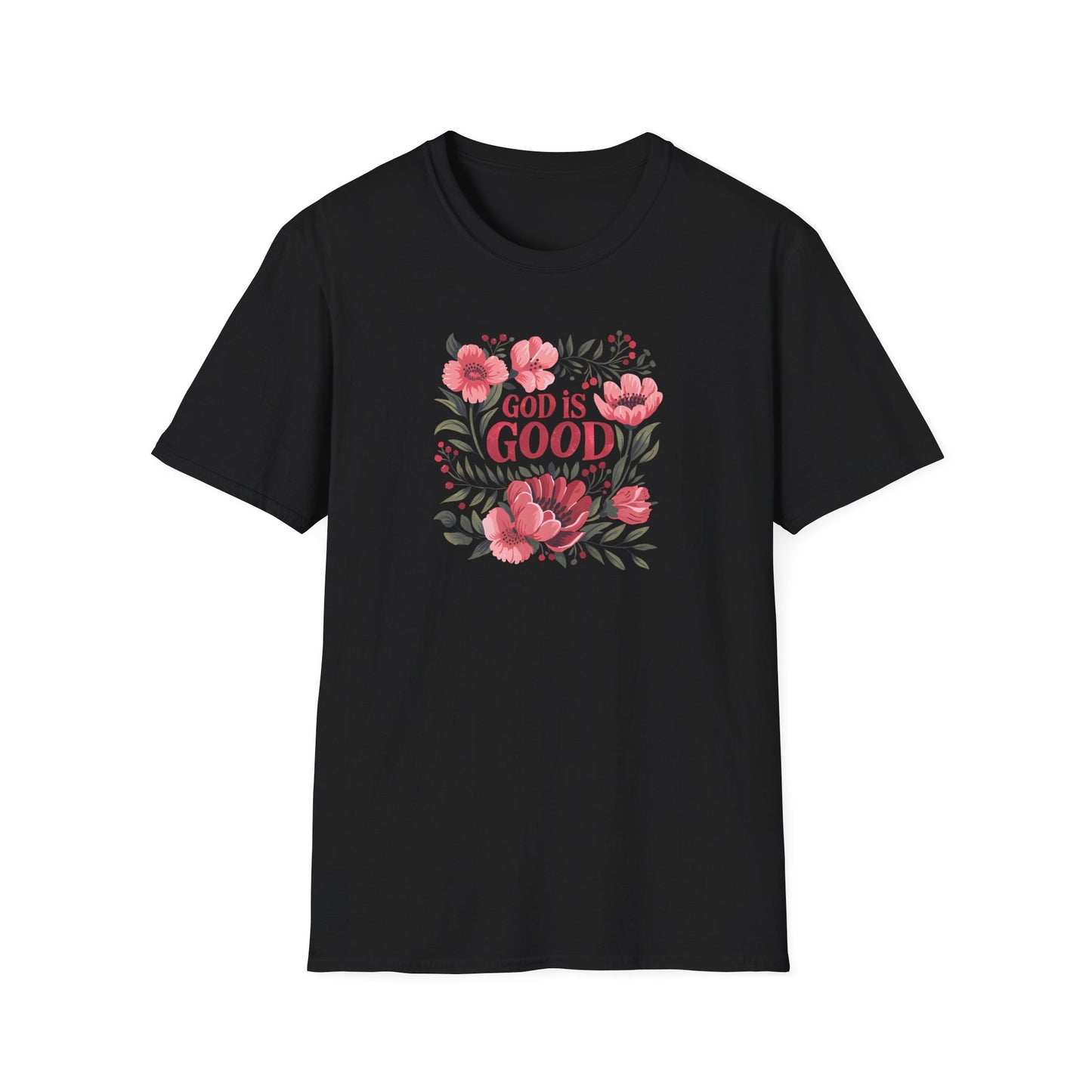 Floral "God is Good" - T-Shirt for Inspirational Wear
