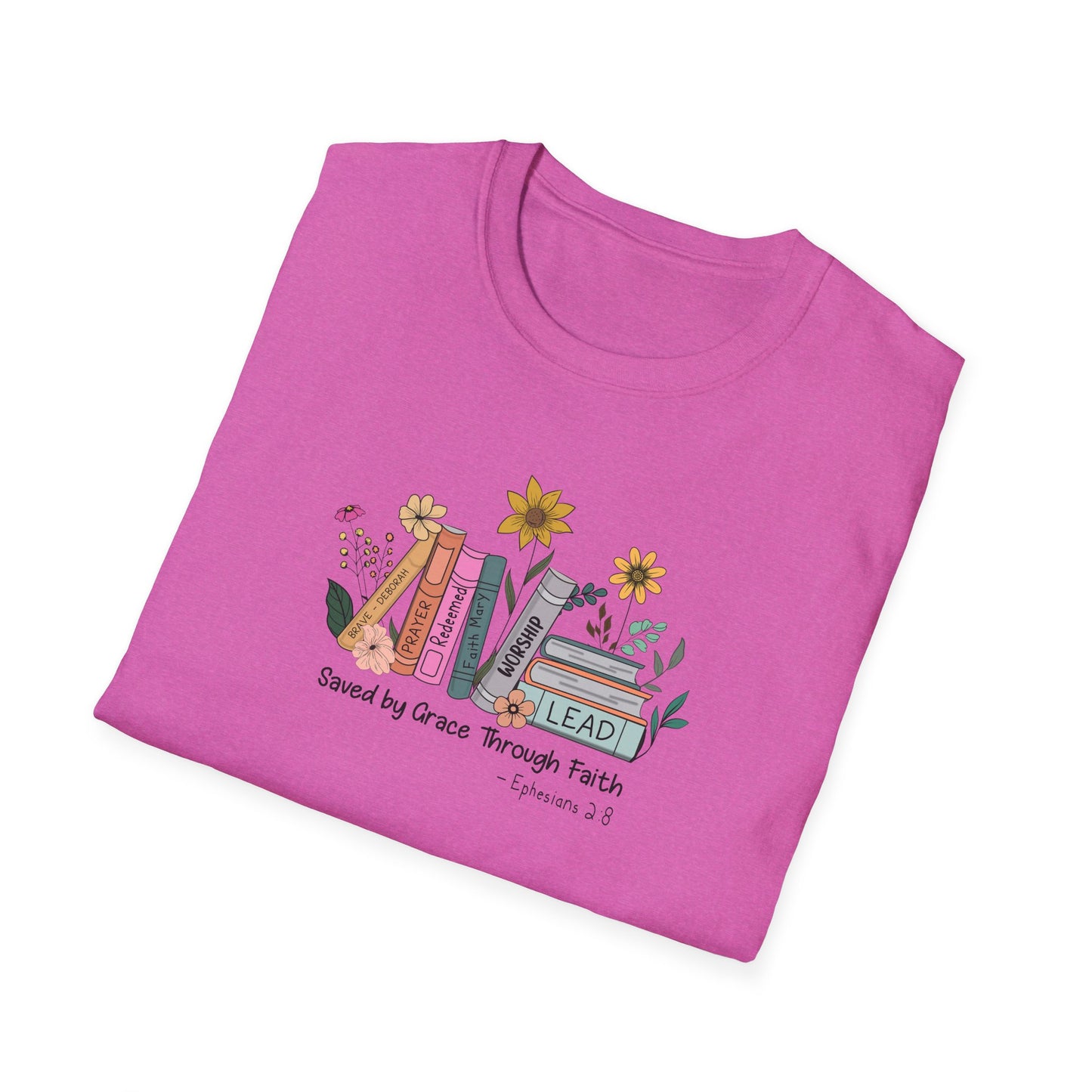 Flowers & Books Unisex Softstyle T-Shirt