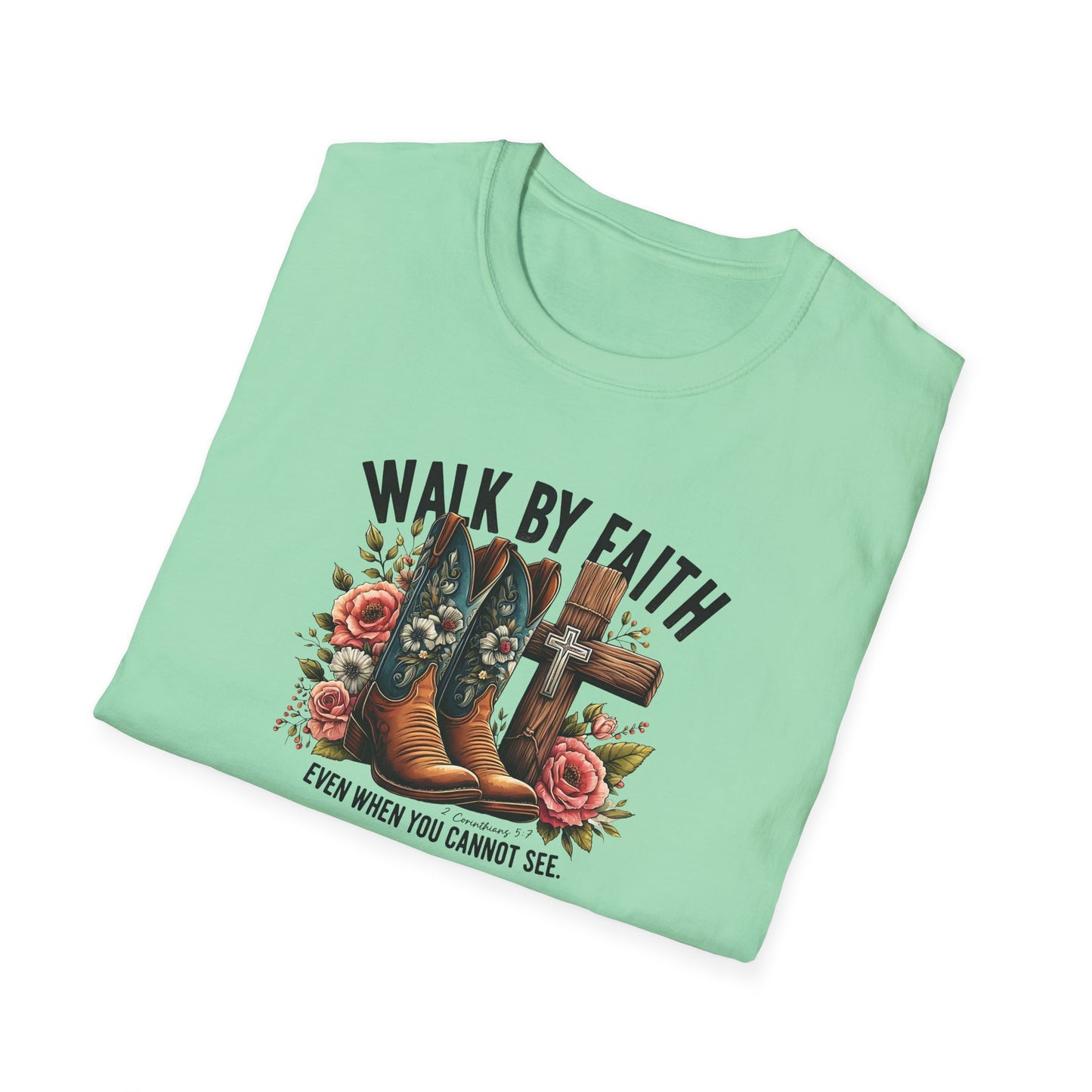 "Walk by Faith" Graphic T-Shirt for Faith-Loving Souls