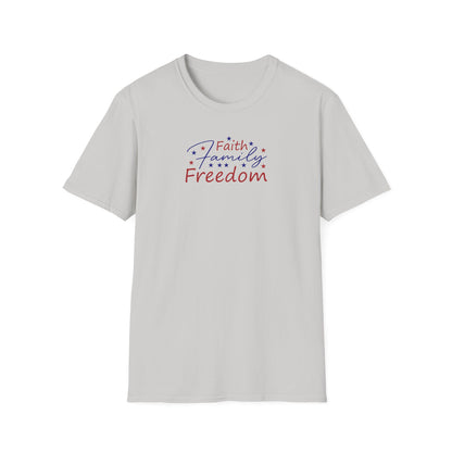 "Faith Family Freedom" Unisex Softstyle T-Shirt