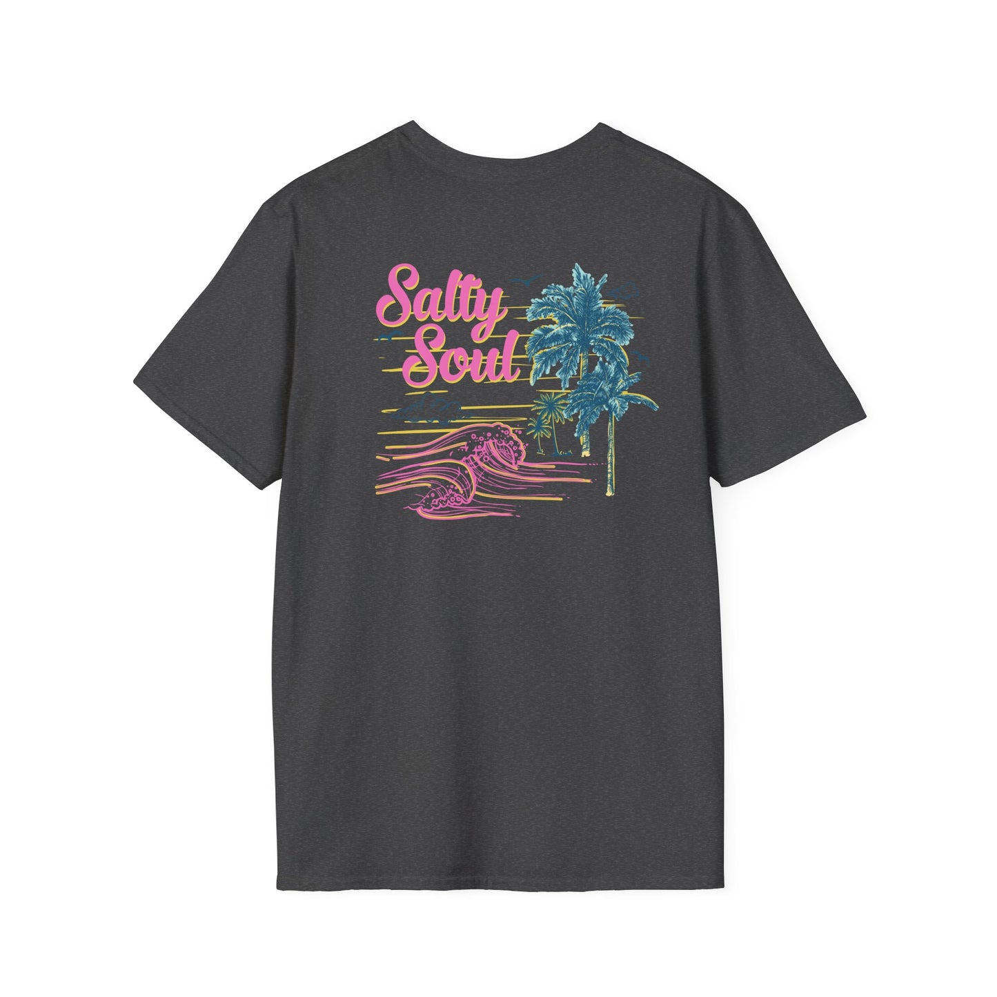 "Salty Soul" Back Print Unisex Softstyle T-Shirt