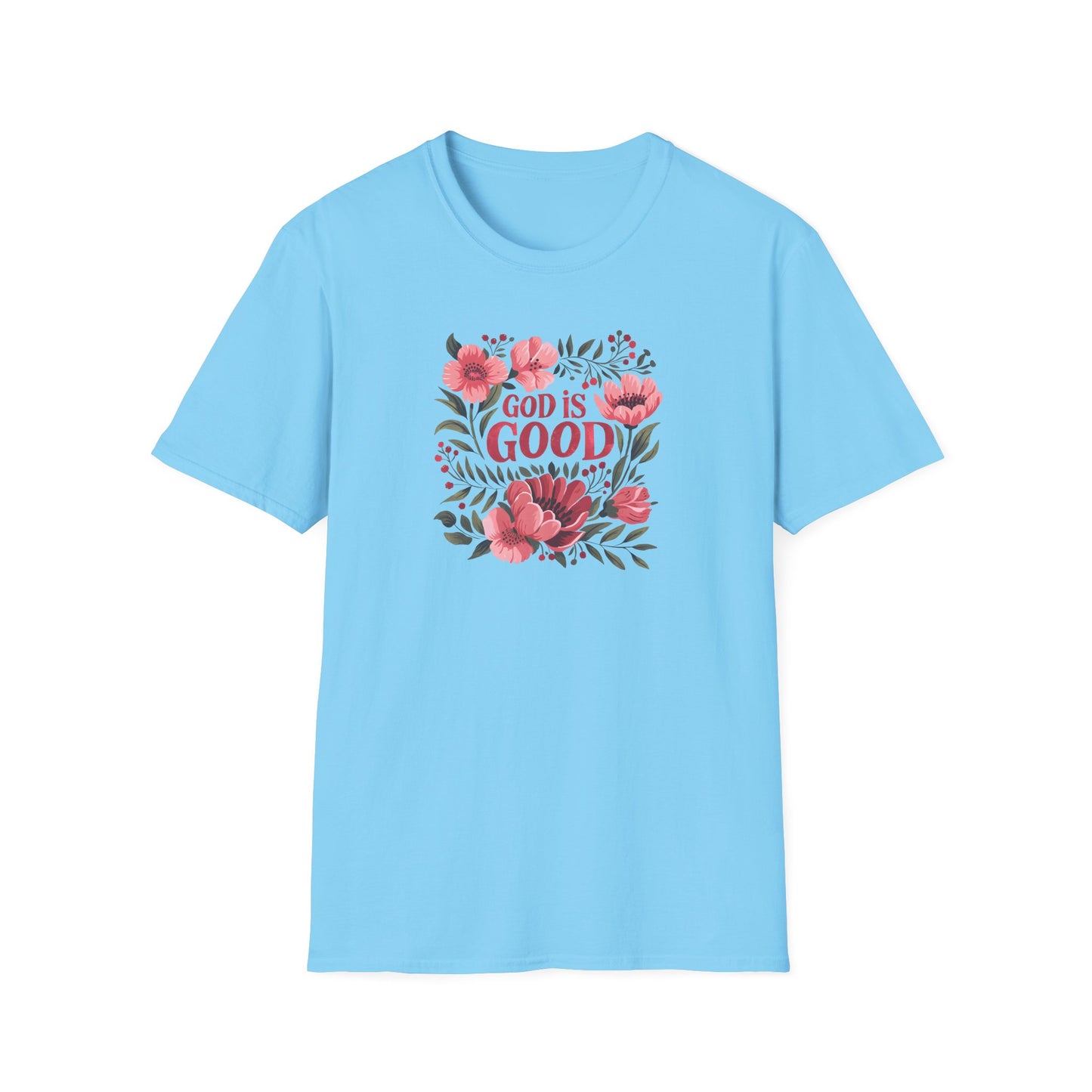Floral "God is Good" - T-Shirt for Inspirational Wear