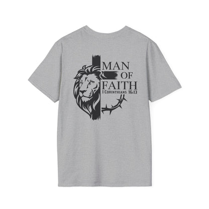 Man of Faith Back PrintUnisex Softstyle T-Shirt