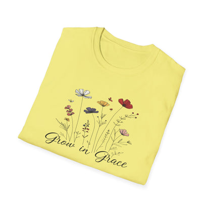 "Grow in Grace" Daisies - Unisex Softstyle T-Shirt