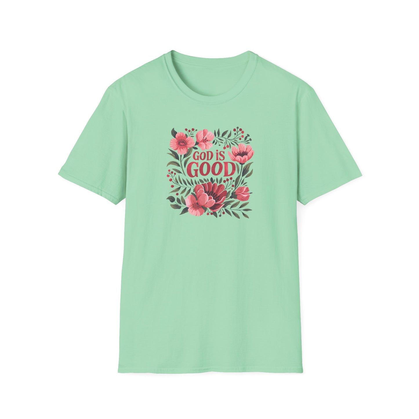 Floral "God is Good" - T-Shirt for Inspirational Wear