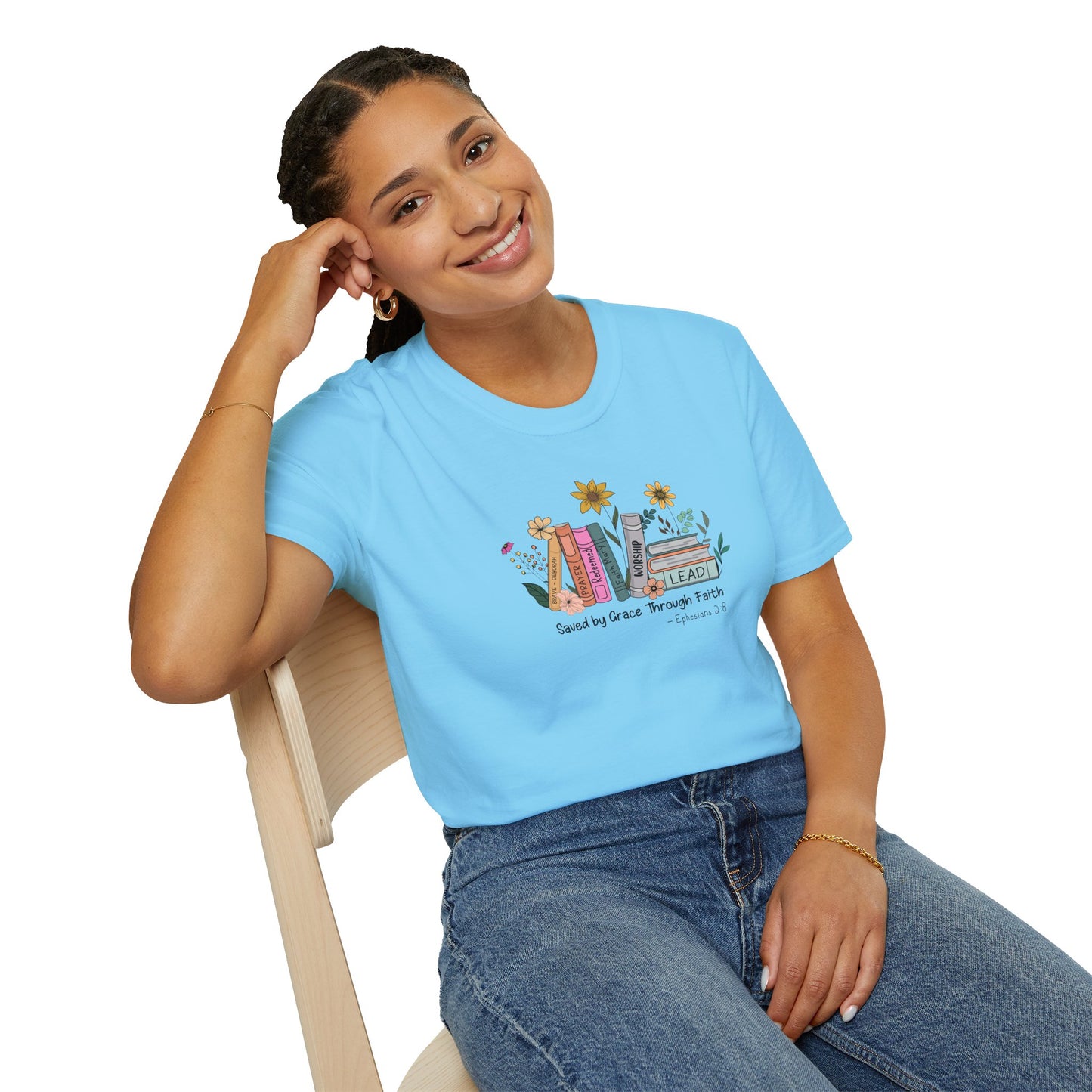Flowers & Books Unisex Softstyle T-Shirt