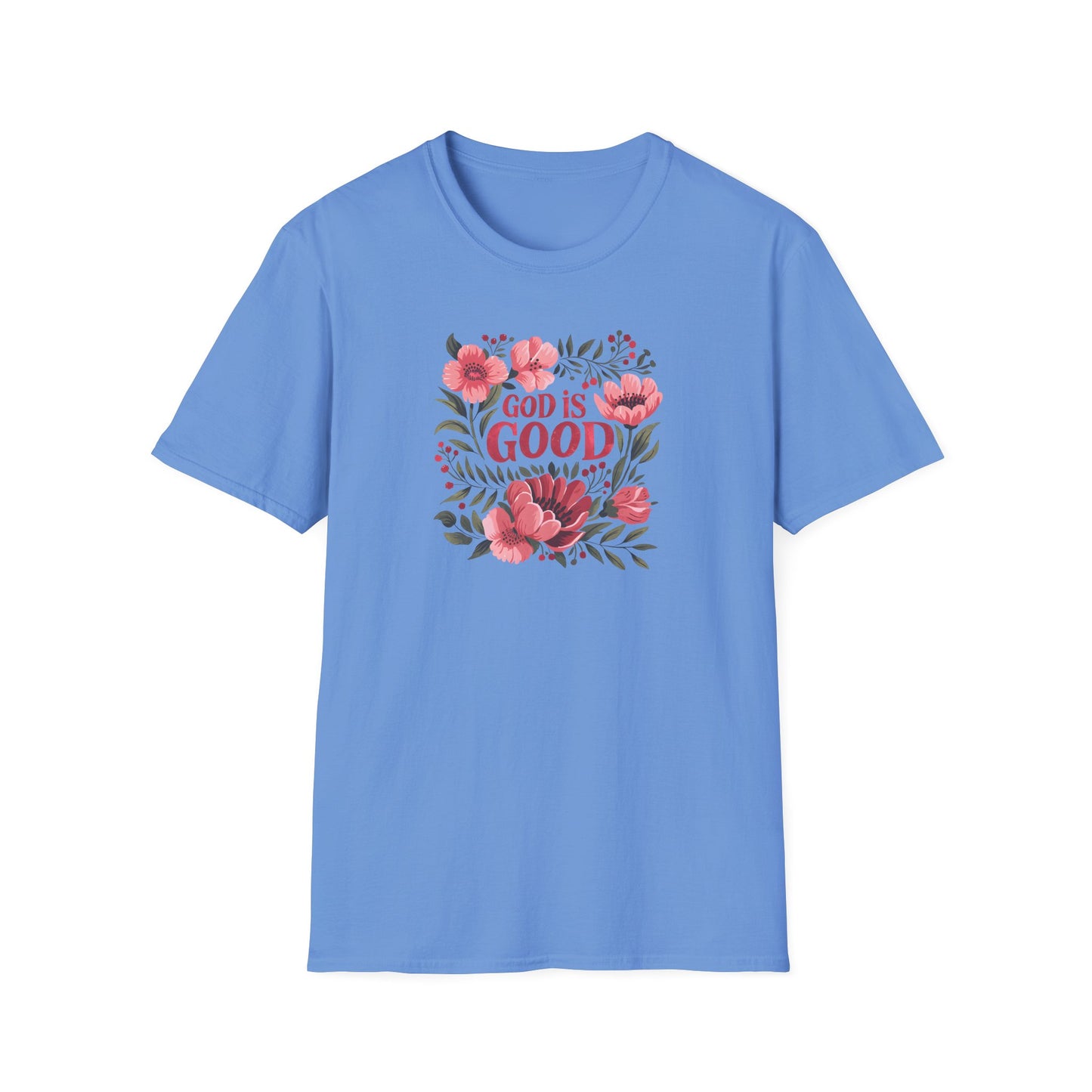 Floral "God is Good" - T-Shirt for Inspirational Wear